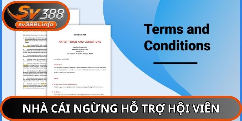 Lỗi điều khoản sử dụng nghiêm trọng khiến SV388 ngừng hỗ trợ